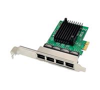 Cpolebev PCIE Network Card PCI-E X1 4 Port Gigabit Ethernet Server Network Card Adapter for Love Fast Sea Spider ROS Soft Router