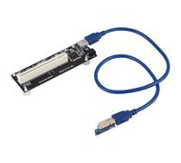 Cpolebev PCIE PCI-E PCI Express X1 to PCI Riser Card Bus Card High Efficiency Adapter Converter USB 3.0 Cable for Desktop PC