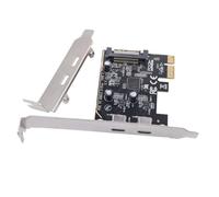 Cpolebev PCIE to Dual Type C Expansion Card PCI-E X1 to 2-Port TYPE-C USB 3.2 GEN1 5Gbps Convert Card ASM1042 Chip for Desktop