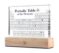 Cpolebev Periodic Table with Real Elements Inside, Table of Elements, Acrylic Periodic Table Display with 83 Real Samples, Fine Workmanship