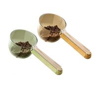 Cpolebev Pet Measuring Cup with Sealing Clip Design for Dog Cat Dry or Wet Food Scoops Wood Handle Precision Scale Pet Supplies