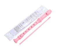Cpolebev Pink-8 Holes Soprano Recorder Set Kit with Cleaning Rod, German Style C Key Recorder Kit for Kids Beginners Students