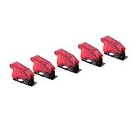 Cpolebev Plastic 12mm Toggle Switch Safety Cover Protector Cap Guard 5pcs Red