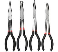 Cpolebev Pliers Steel 11-Inch Long Needle-Nosed Pliers Include Straight, 45-Degree, 90-Degree and O-Type Pliers