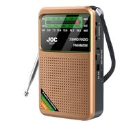 Cpolebev Pocket Radio Portable Mini Full Band Radio AM/FM/SW Radio with Rechargeable Battery Support Earphone MiniRadio for Old,D