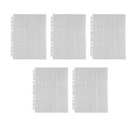 Cpolebev Pockets Double-Sided Trading Card Pages Sleeves 9-Pocket Clear Plastic Game Card Protectors for Fit 3 Ring Binder