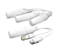 Cpolebev POE Splitter 2-in-1 Cable Connector Three-Way Connector for Security Camera Install
