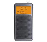 Cpolebev Portable Bluetooth Radio Pocket Mini FM Stereo Radios Wireless Bluetooth Speaker with Alarm Clock for Elder Outdoor