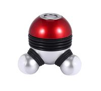 Cpolebev Portable Body Vibration Massage Powerful Mini Electric Massager Vibrator with Led Light Red