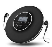 Cpolebev Portable CD Player MP3 Music Player with Stereo Earbuds and Bluetooth Output CD Player with LCD Display B