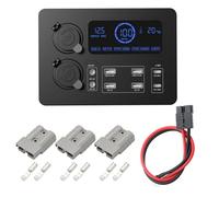 Cpolebev Portable Control Hub with LED Lights Adapter Mini Power Box with LED Lights 100W for RVs,Boats Display Power Box 12V B
