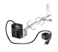 Cpolebev Portable Electric Grill - Deluxe Motorized Gas Grill with Rotisserie Spit, BBQ Tools & Supplies Set for Home