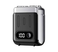 Cpolebev Portable Electric Shaver Travel Trimmer with Digital Display Electric Beard Shaver Shaving Tool Travel Shaver Black
