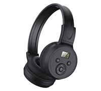 Cpolebev Portable Wireless FM Radio Headphones, Rechargeable FM Radio Headset Receiver for Meeting, Daily Works, Hiking, Jogging