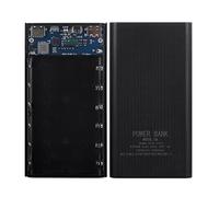 Cpolebev Power Bank Box 22.5W Fast Charging LCD Display 20000MAh Power Board Power Bank Box Fast Charging for 6X18650 Battery Powerbank Case A