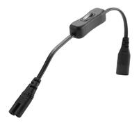 Cpolebev Power Extension Cord, Iec320 C7 to C8 Power Adapter Extension Cord with Switch Control with 8" Interface