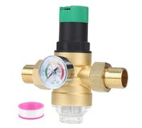 Cpolebev Pressure Regulator Water with Pressure Gauge Water and Screen Filter 3/4 Inch DN20 Pressure Regulator