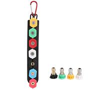 Cpolebev Pressure Washer Nozzle Tips Set,Pressure Washer Attachments with Nozzle Holder 11 Nozzle Tips 1/4Inch Connector