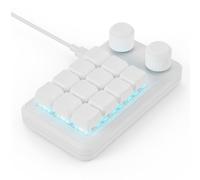 Cpolebev Programming Macro Custom Wired Keyboard RGB 12 Key Copy Paste Button Mini Gaming Keypad Hotswap Macropad White