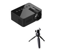 Cpolebev Projector LED HD 1080P Wireless Mobile Phone Mini Projector with Projector Stand Portable Home Theater Video Player, Easy to Use -A