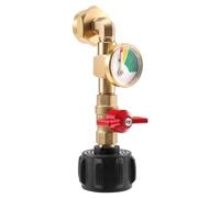 Cpolebev Propane Refill Adapter with Valve and Gauge, Fill 1 Lb Bottles from 20 Lb Tank, 90-Degree Elbow Design, Easy to Use