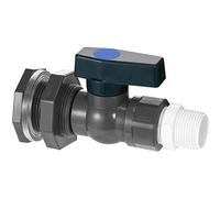 Cpolebev PVC Rain Bucket Faucet Kit, 3/4 Inch PVC Ball Valve, Bucket Bucket Water Tank Pond Bucket Faucet Kit