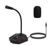 Cpolebev Q2 Desktop Gooseneck Condenser Microphone XLR Conference Microphone for Meetings/Voice/Games, 3.5mm Easy to Use