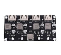 Cpolebev QC3.0 QC2.0 USB Fast Charger Board 4XUSB Port DC-DC Converter DC12V-30V to DC 3-12V Charging Circuit Module