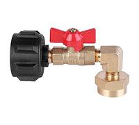 Cpolebev QCC1 Propane Refill Elbow Adapter,90 Degrees Propane Refill Pressure Adapter with ON-Off Valve for 1LB Tank Cylinder