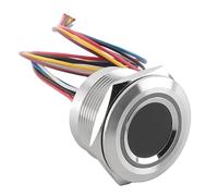 Cpolebev R503 Circular Round RGB Ring Indicator LED Control DC3.3V MX1.0-6Pin Capacitive Fingerprint Module Sensor Scanner, 19Mm