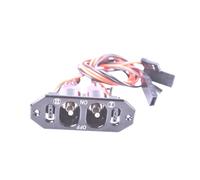 Cpolebev RC Dual Heavy Duty Switch for Gas Planes Comes with Battery Charge Outlet Made of CNC Aluminum in Anodized Black Color