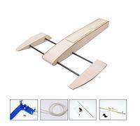 Cpolebev RC Speed Boat Wooden Sponson Outrigger Shrimp Speed Boat Model Kits Radio Remote Control Speedboat,Simple Kit