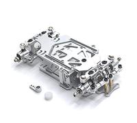 Cpolebev RC01 1/28 Scale RWD RC Drift Car Wheelbase Adjustable Metal Chassis Frame KIT for K969 K989 284131 MINI-Q,Silver