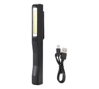 Cpolebev Rechargeable LED COB Portable Camping Work Inspection Light Lamp Hand Torch Magnetic for Household Workshop Automobile Camping black