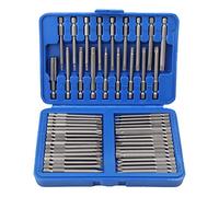 Cpolebev Replacement Spare Parts Accessories Security Bit Set Screwdriver Bit 1/4 Screwdriver Bits Long Set Torx Flat Head Hex Driver Bits for Household Use