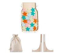 Cpolebev Reward Jar Wood Reward Jar for Toddlers, Star Jar Reward System, Kids Reward Board, Classroom Management Tools