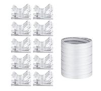 Cpolebev RGB Extension Cable Wire Cord 4 Pin 10 mm LED Light Strip Connectors White for LED RGB Strip Light