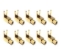 Cpolebev Right Angle Spade Fork & Binding Post - 4mm Banana Plug Socket - Spade Fork Connector for Speaker & Power & Amp(10 Pack)