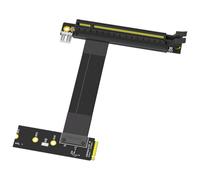 Cpolebev Riser Cable M.2 NVME to PCIE X16 Adapter Graphics Extension Cable 90 Degree PCI Express 3.0 16X to M Key Riser Cable A