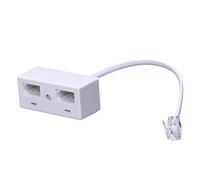 Cpolebev RJ11 Plug to Dual UK BT Telephone Socket Convertor