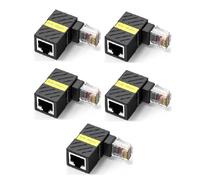 Cpolebev RJ45 360° Rotatable Network Plug 90 Degrees Right Angle Elbow Gigabit Adapter Universal Male to Female Converter