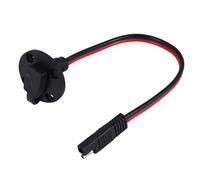 Cpolebev SAE Connector - SAE Power Socket Sidewall Port, Solar Weatherproof SAE Quick Connect Solar Panel Mount, 12AWG SAE Cable for Solar Generator Battery Charger