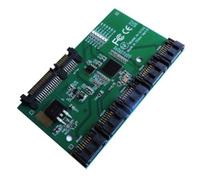 Cpolebev SATA Expansion Card 1 to 5 Port SATA3.0 Controller Card Motherboard SATA Port Multiplier Riser Card HUB Adapter Easy to Use