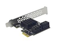 Cpolebev SATA3.0 Expansion Card to PCI-E4 Port 6G Adapter Card 88SE9215 Expansion IPFS Hard Drive Conversion Card Hard