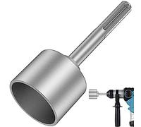 Cpolebev SDS-Max Ground Rod Driver, 65mm Heavy Duty Steel Drill Bit Driver,for RotaryHammer Drill Grounding Rods (2.56 in)