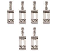 Cpolebev Set of 6 Replacement Chrome Tremolo Bridge Saddles For Electric Guitar