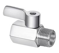 Cpolebev Shower Head Shut Off Valve, 304 Stainless Steel Mini Ball Valve NPT Thread(1/2Inch Male x 1/2Inch Female),1 Pack