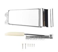 Cpolebev Silver Hollowbody Jazz Guitar Tremolo Bridge Tailpiece For Lp Parts