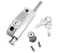 Cpolebev Sliding Door Lock for Window Glass Patio Doors Silver Auxiliary Security Lock Glass Door Lock Mortise Lock