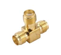 Cpolebev SMA Female to Two SMA Female Triple T Adapter connector 3 way Splitter
